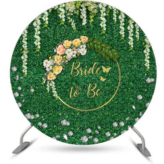 Grün Blätter Gelb Blumen Braut Zu Sei Hochzeit Hintergrund