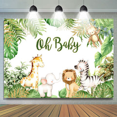 Grün Anlage Und Tier Oh Baby Hintergrund Für Baby Dusche