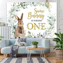 Grün Anlage Manche Hase Ist Drehen Eins Geburtstag Hintergrund