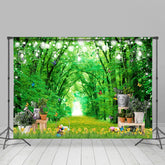 Grün Baum Gasse Ostern Eier Urlaub Hintergrund