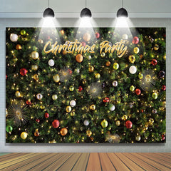Grün Pflanzen Dekorativ Flitter Weihnachten Hintergrund