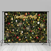 Grün Pflanzen Dekorativ Flitter Weihnachten Hintergrund
