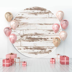 Grau Einfach Brauch Runden Alt Holz Baby Dusche Hintergrund