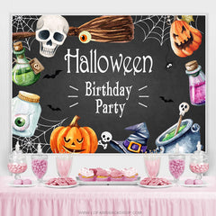 Halloween Glücklich Geburtstag Party Themenorientiert Hintergrund Für Kinder