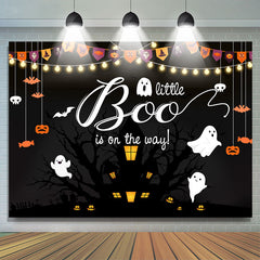 Halloween Licht A Wenig Buh Babydusche Hintergrund