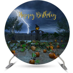 Halloween Thema Kürbis Runden Geburtstag Hintergrund