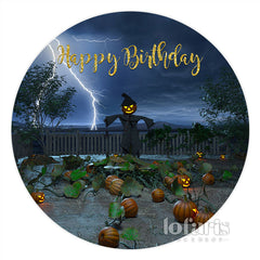 Halloween Thema Kürbis Runden Geburtstag Hintergrund