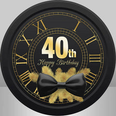 Glücklich 40 Geburtstag Runden Hintergrund Bausatz Für Party