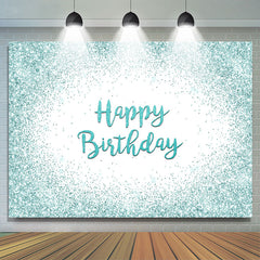 Glücklich Geburtstag Minze Grün Funkeln Bokeh Hintergrund für Party