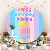 Glücklich Geburtstag Pop Es Spielzeug Mädchen Party Runden Hintergründe