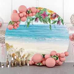 Hawaii Strand Themenorientiert Runden Hintergrund Für Urlaub Party
