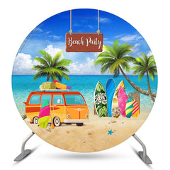 Hawaii Kokosnuss Sommer Strand Party Runden Hintergrund