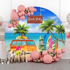 Hawaii Kokosnuss Sommer Strand Party Runden Hintergrund