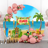 Hawaii Stammes Maske Tiere Kreis Geburtstag Hintergrund