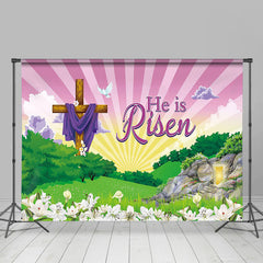 Er Ist Auferstanden Religiös Glücklich Ostern Tag Hintergrund