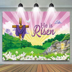 Er Ist Auferstanden Religiös Glücklich Ostern Tag Hintergrund