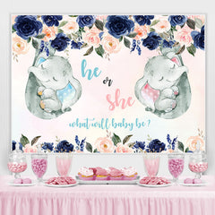 Er oder Sie Rosa Und Blau Rosen babydusche Hintergrund