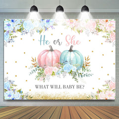 Er Oder Sie Was Wille Baby Sei Herbst Babydusche Hintergrund