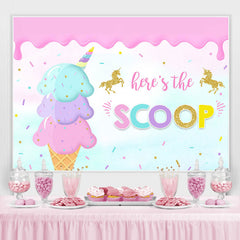 Hier ist Der Scoop Eis Creme Bälle Süss Geburtstag Hintergrund