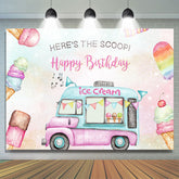 Hier ist Der Scoop Eis Creme Wagen Süss Geburtstag Hintergrund