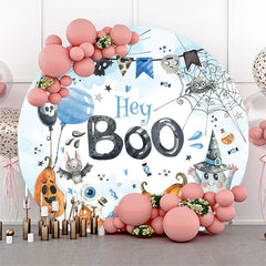 Hey Buh Schläger Spinne Runden Halloween Babydusche Hintergrund