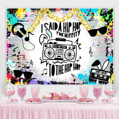 Hüfte Hop Radio Graffiti Stil Glücklich Geburtstag Hintergrund