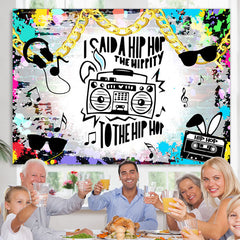 Hüfte Hop Radio Graffiti Stil Glücklich Geburtstag Hintergrund