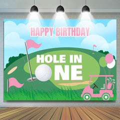 Loch In Eins rosa Ballon alles Gute zum Geburtstag Hintergrund