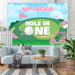 Loch In Eins rosa Ballon alles Gute zum Geburtstag Hintergrund