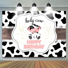 Heilig Kuh Western Thema Glücklich Geburtstag Hintergrund Für Mädchen