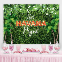 Heiß Havanna Nacht Thema Dschungel Urlaub Party Hintergrund