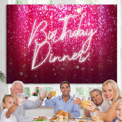 Pinkfarbener Bokeh Glücklich Geburtstag Abendessen Party Hintergrund