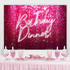 Pinkfarbener Bokeh Glücklich Geburtstag Abendessen Party Hintergrund