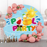 Heiß Sommer Baden Schwimmbad Party Kreis Urlaub Hintergrund