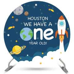 Houston Wir Haben Eins Jahr Alt Runden Geburtstag Hintergrund