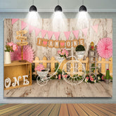 ICH Bin Eins Rosa Erste Geburtstag Hintergrund für Prinzessin