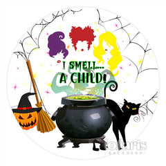 ICH Geruch A Kind Kreis Halloween Babydusche Hintergrund