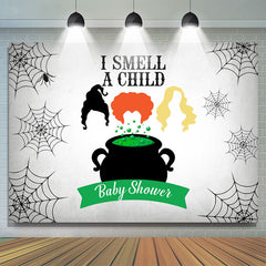 ICH Geruch A Kind Halloween Grau Babydusche Hintergrund