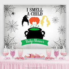 ICH Geruch A Kind Halloween Grau Babydusche Hintergrund