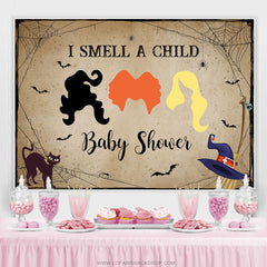 ICH Geruch A Kind Halloween Thema Babydusche Hintergrund