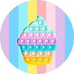 Eis Creme Pop Es Regenbogen Farbe Runden Hintergründe