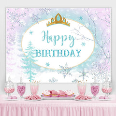Eis Welt Thema Prinzessin Krone Glücklich Geburtstag Hintergrund