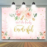 Ist es nicht Sie Wundervoll Rosa Blumen 1 Geburtstag Hintergrund