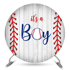 Es ist A Junge Baseball Runden Hintergrund Für Babydusche