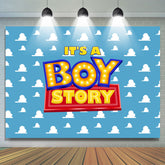 Es ist A Junge Geschichte Einfach Schön Babydusche Hintergrund