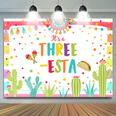 Es ist A Drei Fiesta Taco Glücklich Geburtstag Hintergrund Für Kind
