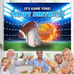 Es ist Spiel Zeit Heiß Sport Glücklich Geburtstag Hintergrund Für Junge