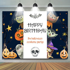Es ist Halloween Kostüm Party Glücklich Geburtstag Hintergrund