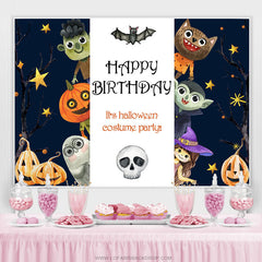 Es ist Halloween Kostüm Party Glücklich Geburtstag Hintergrund