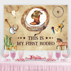 Es ist mein erster Ich komme zurück Coole Cowboy Geburtstagskulisse